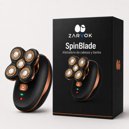 ZARVOK SpinBlade — Afeitadora de cabeza y barba